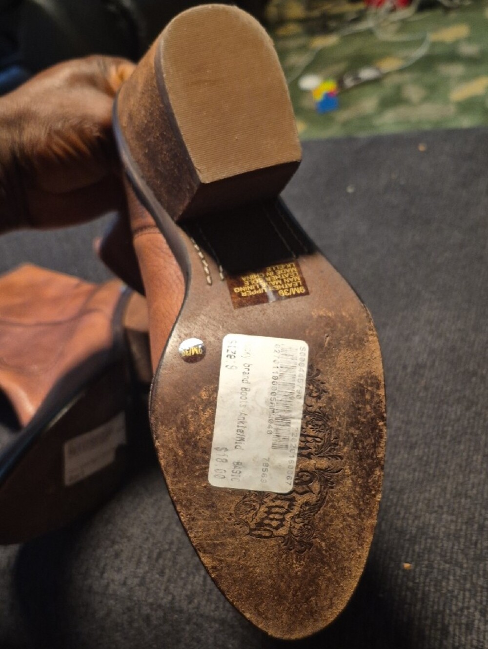 Lucky Brand Women's Tan Brown Leather Ankle Booties - Picture 8 of 11